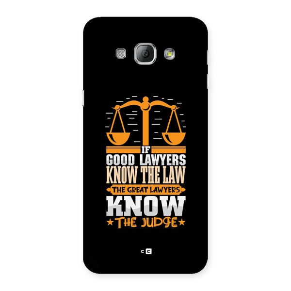 Know The Judge Back Case for Galaxy A8