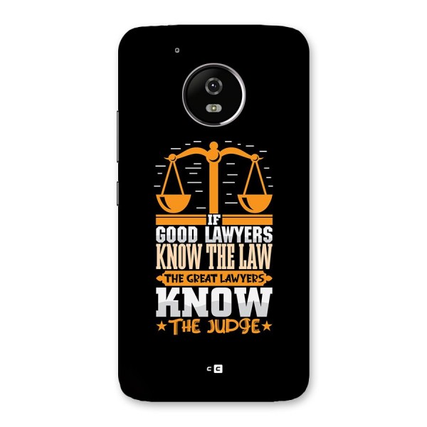 Know The Judge Back Case for Moto G5