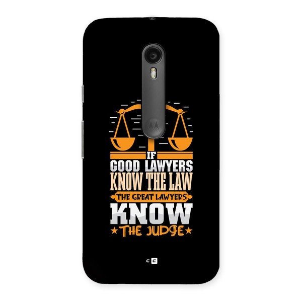 Know The Judge Back Case for Moto G Turbo