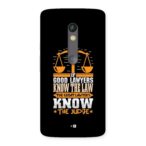 Know The Judge Back Case for Moto X Play