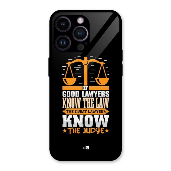 Know The Judge Glass Back Case for iPhone 14 Pro Max