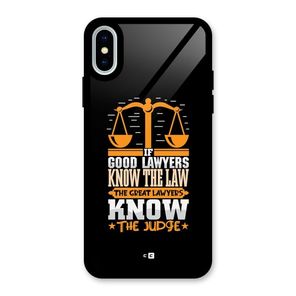 Know The Judge Glass Back Case for iPhone XS