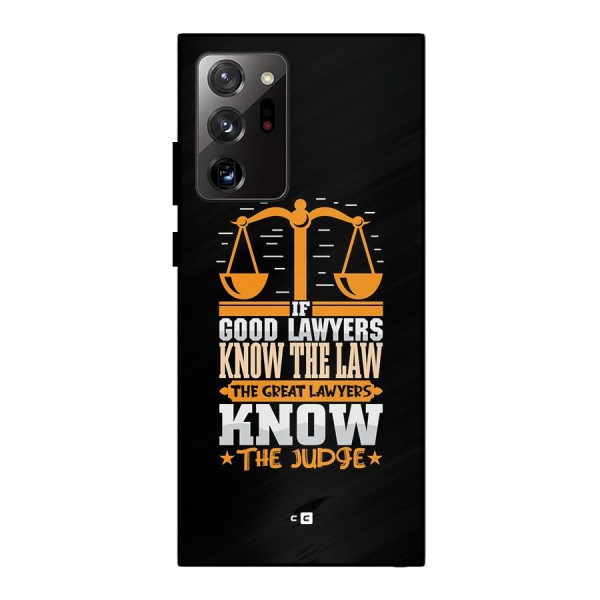 Know The Judge Metal Back Case for Galaxy Note 20 Ultra