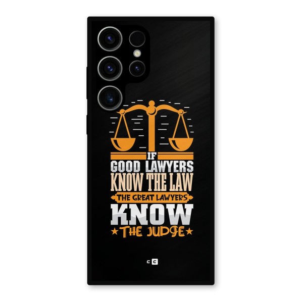 Know The Judge Metal Back Case for Galaxy S23 Ultra