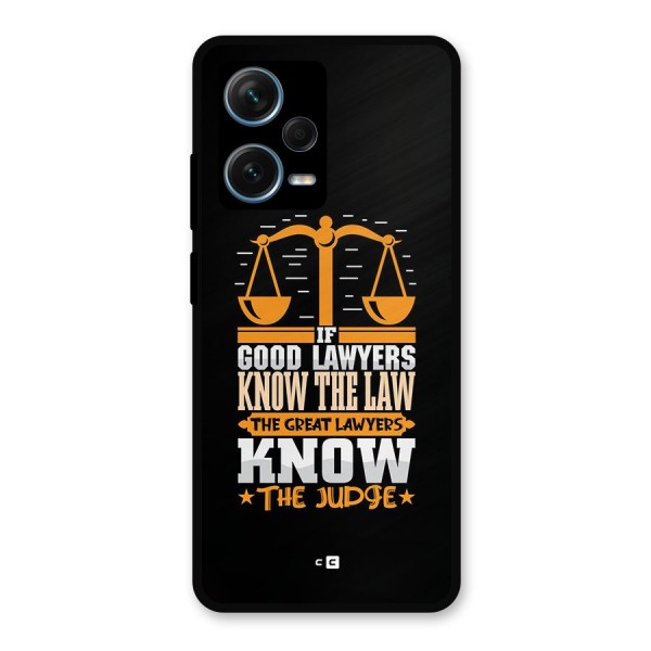 Know The Judge Metal Back Case for Redmi Note 12 Pro Plus 5G