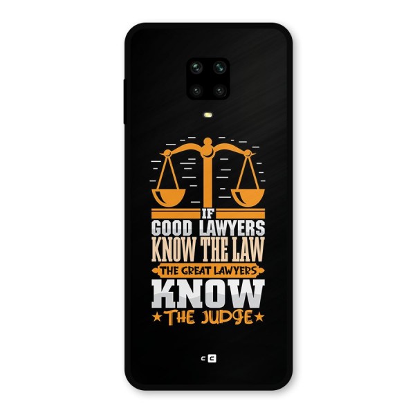Know The Judge Metal Back Case for Redmi Note 9 Pro Max