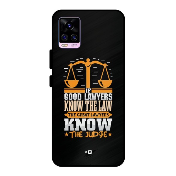 Know The Judge Metal Back Case for Vivo V20 Pro