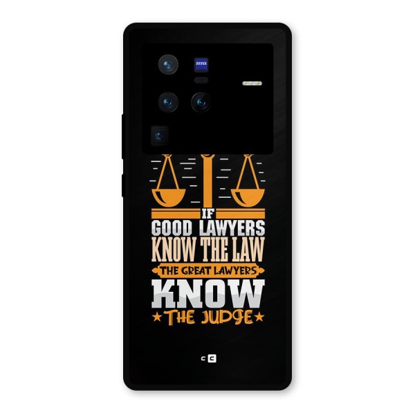 Know The Judge Metal Back Case for Vivo X80 Pro