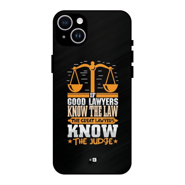 Know The Judge Metal Back Case for iPhone 14 Plus