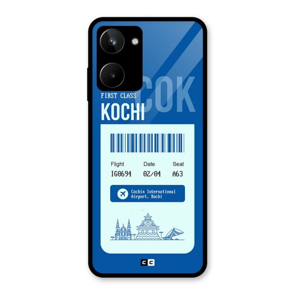 Kochi Boarding Pass Glass Back Case for Realme 10