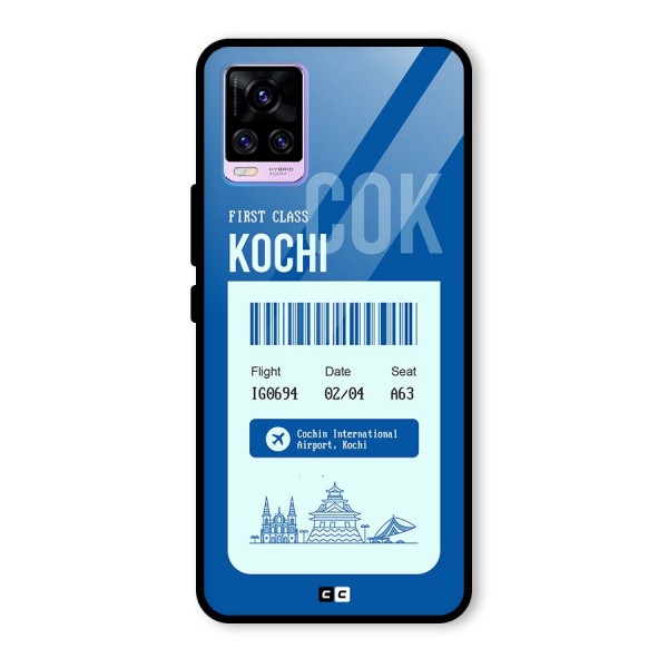 Kochi Boarding Pass Glass Back Case for Vivo V20 Pro
