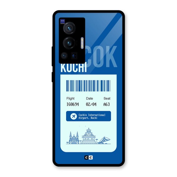 Kochi Boarding Pass Glass Back Case for Vivo X70 Pro