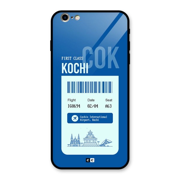 Kochi Boarding Pass Glass Back Case for iPhone 6 Plus 6S Plus