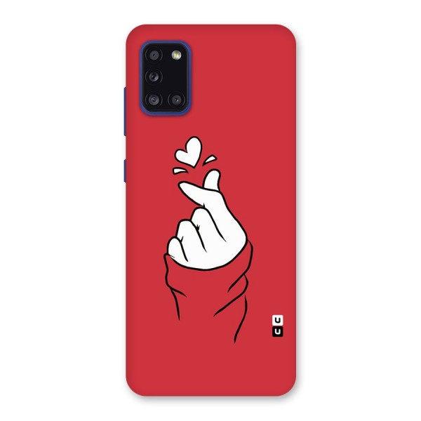 Korean Love Sign Back Case for Galaxy A31