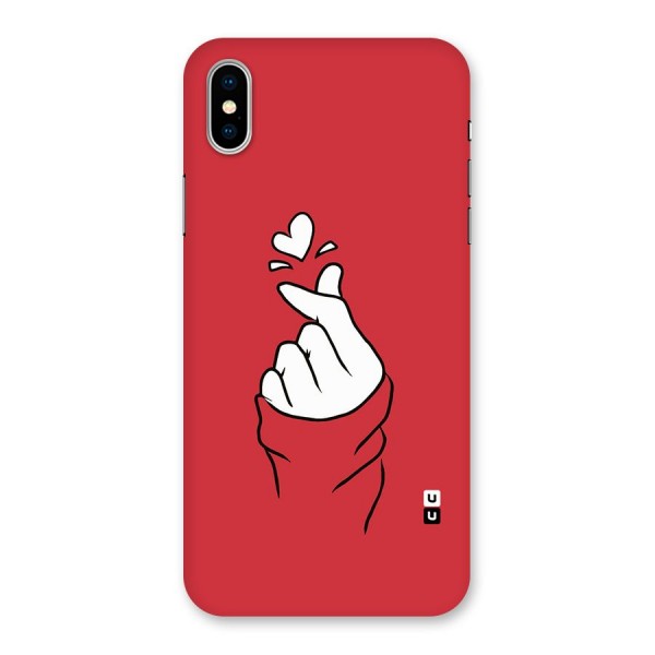 Korean Love Sign Back Case for iPhone XS
