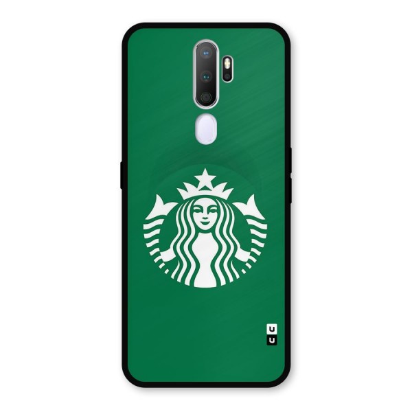 Lady StarBucks Metal Back Case for Oppo A9 (2020)