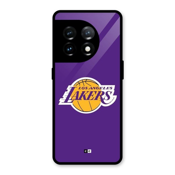 Lakers Angles Glass Back Case for OnePlus 11