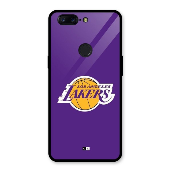 Lakers Angles Glass Back Case for OnePlus 5T