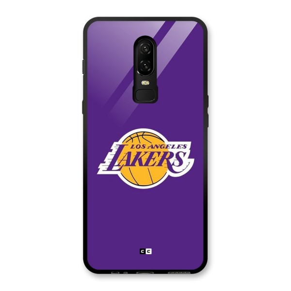 Lakers Angles Glass Back Case for OnePlus 6