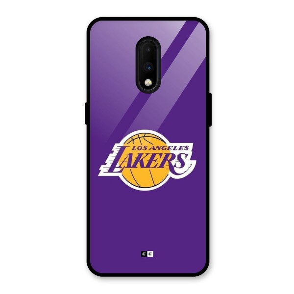 Lakers Angles Glass Back Case for OnePlus 7