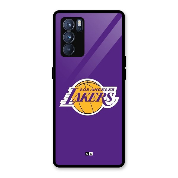Lakers Angles Glass Back Case for Oppo Reno6 Pro 5G