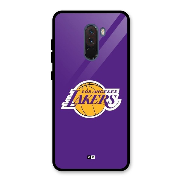Lakers Angles Glass Back Case for Poco F1