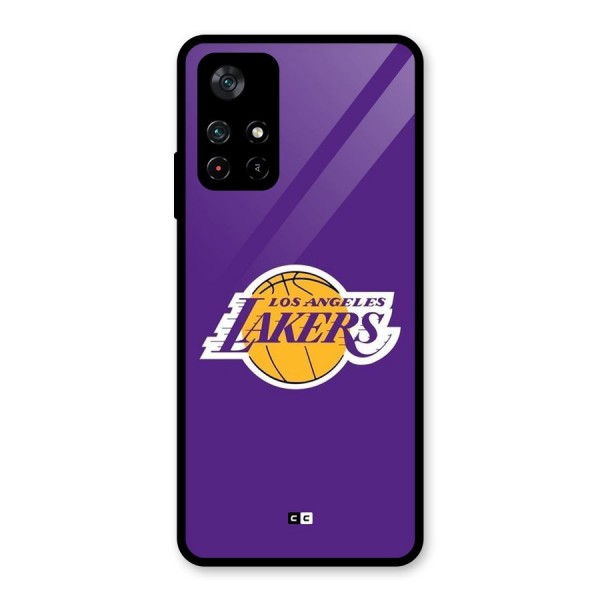 Lakers Angles Glass Back Case for Poco M4 Pro 5G
