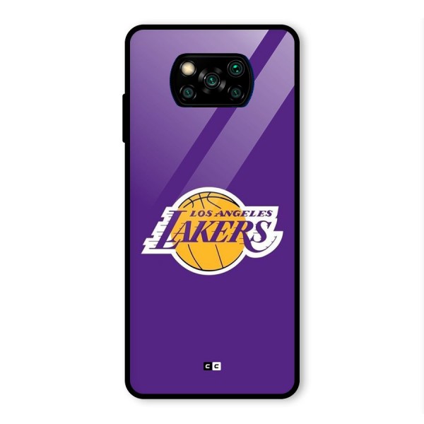 Lakers Angles Glass Back Case for Poco X3 Pro