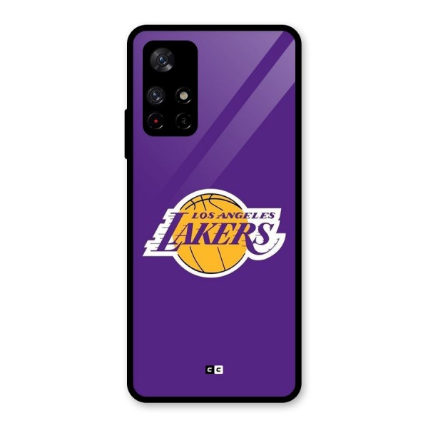 Lakers Angles Glass Back Case for Redmi Note 11T 5G