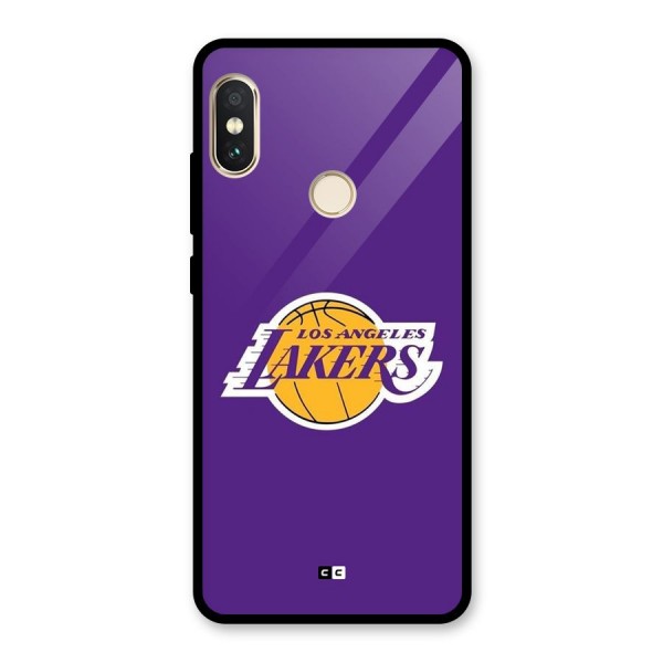 Lakers Angles Glass Back Case for Redmi Note 5 Pro