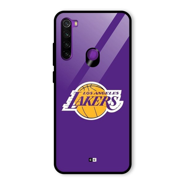 Lakers Angles Glass Back Case for Redmi Note 8