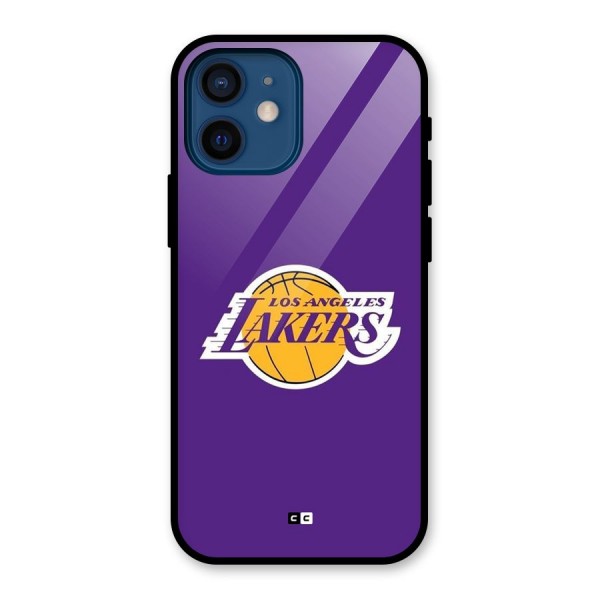 Lakers Angles Glass Back Case for iPhone 12 Mini