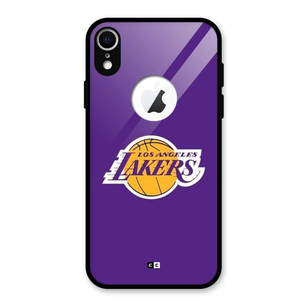 Lakers Angles Glass Back Case for iPhone XR Logo Cut