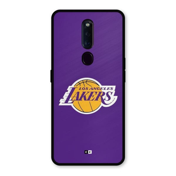 Lakers Angles Metal Back Case for Oppo F11 Pro