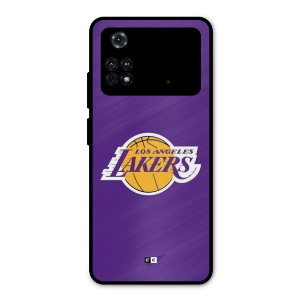 Lakers Angles Metal Back Case for Poco M4 Pro 4G