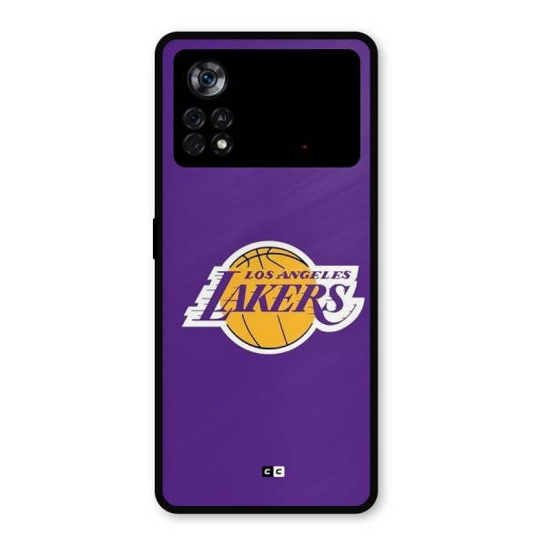 Lakers Angles Metal Back Case for Poco X4 Pro 5G