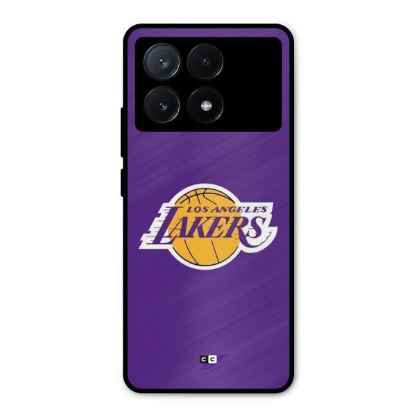 Lakers Angles Metal Back Case for Poco X6 Pro