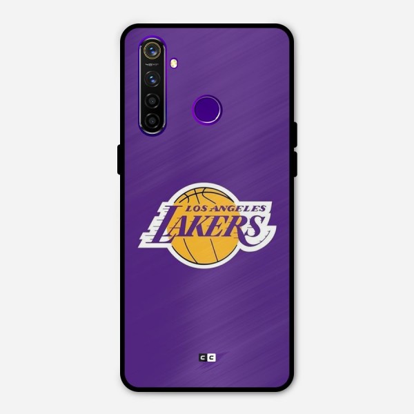 Lakers Angles Metal Back Case for Realme 5 Pro