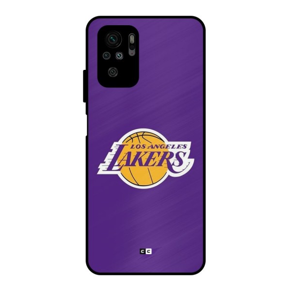 Lakers Angles Metal Back Case for Redmi Note 10S