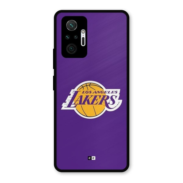Lakers Angles Metal Back Case for Redmi Note 10 Pro