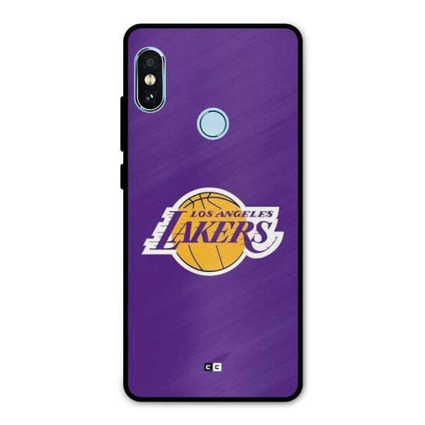 Lakers Angles Metal Back Case for Redmi Note 5 Pro
