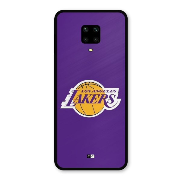 Lakers Angles Metal Back Case for Redmi Note 9 Pro Max