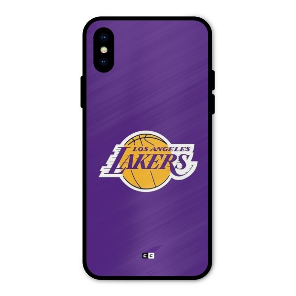 Lakers Angles Metal Back Case for iPhone XS