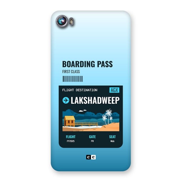 Lakshadweep Boarding Pass Back Case for Canvas Fire 4 (A107)