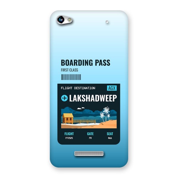 Lakshadweep Boarding Pass Back Case for Canvas Hue 2 A316