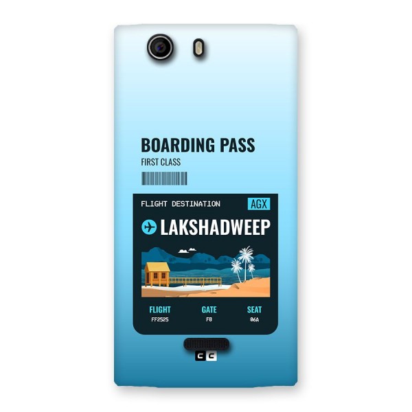 Lakshadweep Boarding Pass Back Case for Canvas Nitro 2 E311