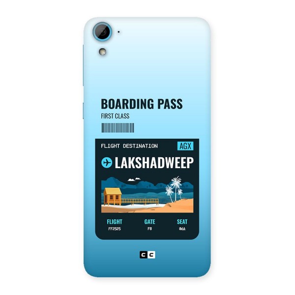Lakshadweep Boarding Pass Back Case for Desire 826