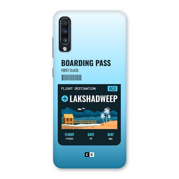 Lakshadweep Boarding Pass Back Case for Galaxy A70