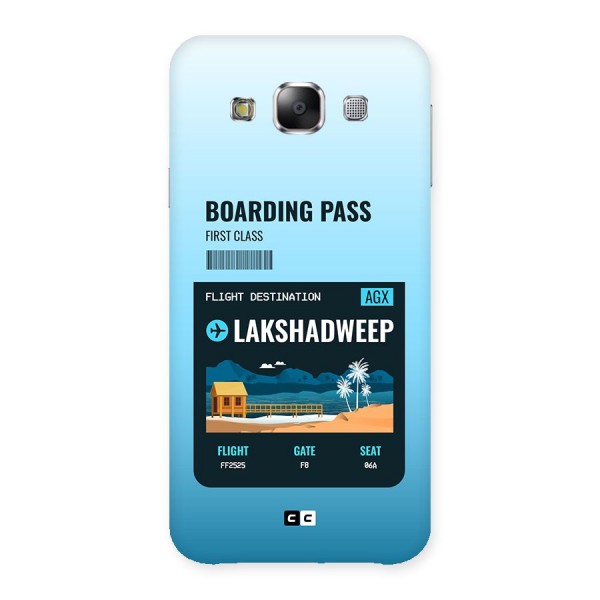 Lakshadweep Boarding Pass Back Case for Galaxy E5