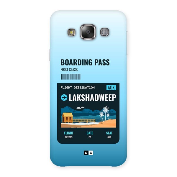 Lakshadweep Boarding Pass Back Case for Galaxy E7